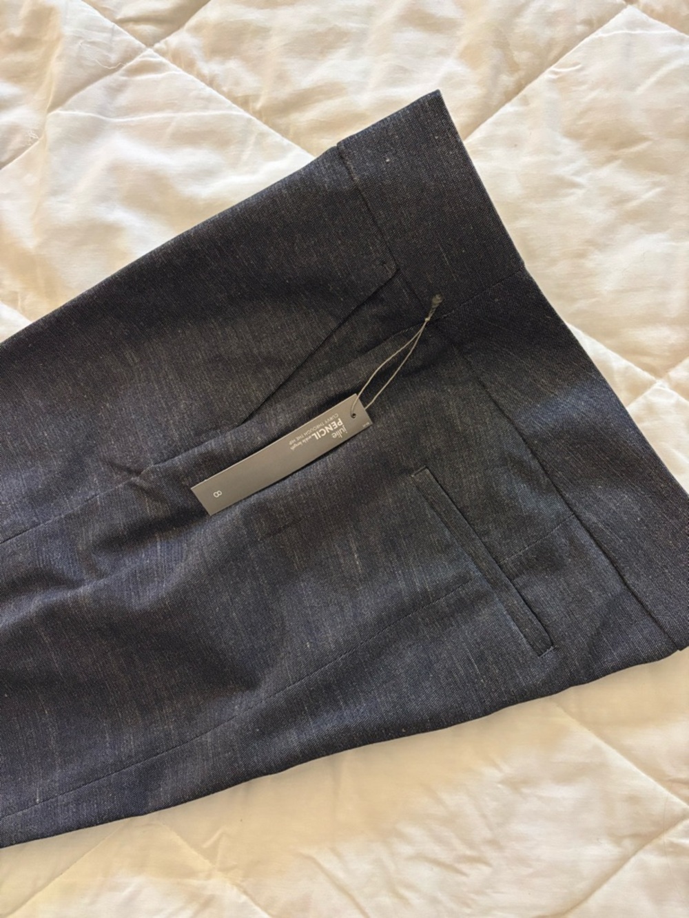 Navy Heathered Women's Dress Pants